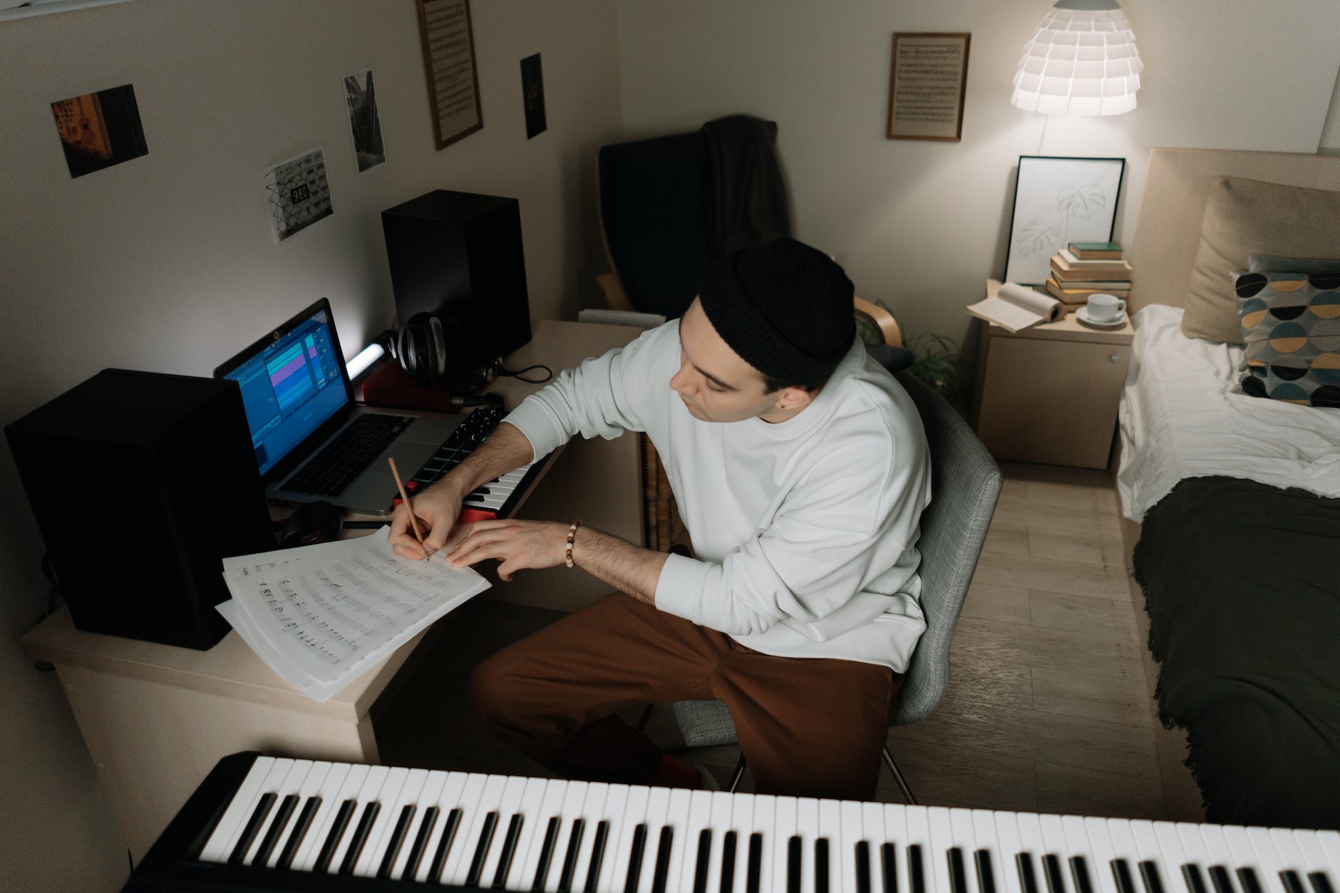 a man sitting at the table